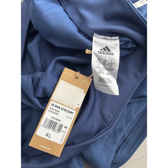 ADIDAS NAVY GYM SHORTS NWT SIZE XL 20-22 PLUS - Picture 4 of 4